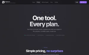 Plannex pricing page with plans and prices — screenshot of the productivity & writing AI tool, 2026-10-02