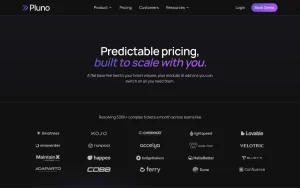 Pluno pricing page homepage screenshot, productivity & writing AI tool