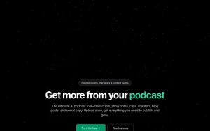 Podsuite homepage — screenshot of the productivity & writing AI tool, 2026-10-02