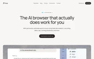 Polar homepage — screenshot of the productivity & writing AI tool, 2026-10-01