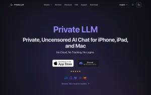 Private LLM homepage — screenshot of the chat assistants AI tool, 2026-10-01