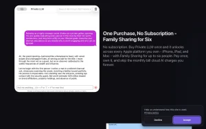 Private LLM homepage — screenshot of the chat assistants AI tool, 2026-10-01