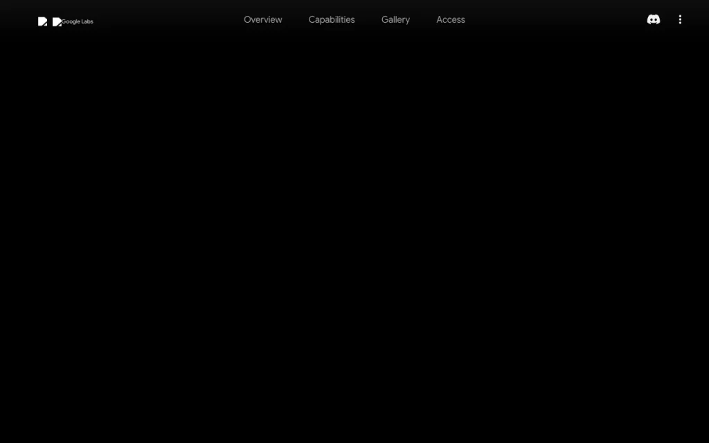 Captura de la página de inicio de Project Genie, herramienta de IA video