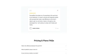 Prompt Sloth pricing page with plans and prices — screenshot of the productivity & writing AI tool, 2026-10-02