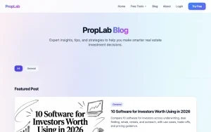 PropLab blog — screenshot of the productivity & writing AI tool, 2026-10-02