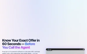 PropLab homepage — screenshot of the productivity & writing AI tool, 2026-10-02