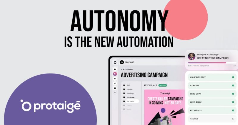 Protaigé homepage screenshot, productivity & writing AI tool