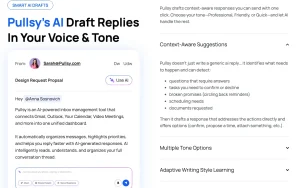 Pullsy homepage — screenshot of the productivity & writing AI tool, 2026-10-02