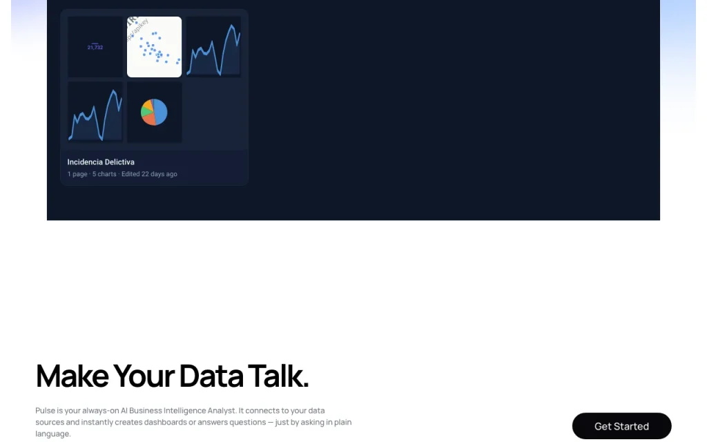 Pulse AI page d'accueil — capture d'écran de l'outil d'IA productivité et rédaction, Oct 1, 2026