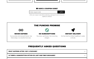 Punchd pricing page with plans and prices — screenshot of the productivity & writing AI tool, 2026-10-02