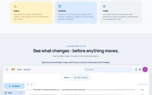 PureBox homepage — screenshot of the productivity & writing AI tool, 2026-10-02