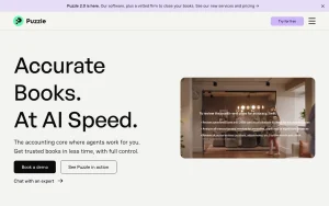 Puzzle homepage — screenshot of the productivity & writing AI tool, 2026-10-02