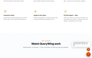 QueryWing homepage — screenshot of the chat assistants AI tool, 2026-10-01