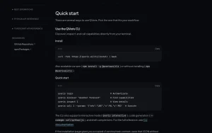 QVeris AI documentation — screenshot of the research & search AI tool, 2026-10-02