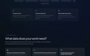 QVeris AI homepage — screenshot of the research & search AI tool, 2026-10-02
