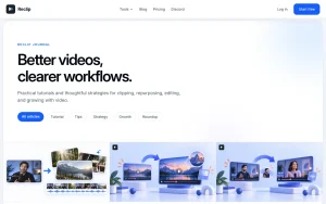 Reclip blog — screenshot of the video AI tool, 2026-10-01