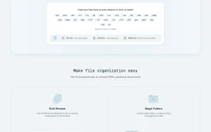 Renamer.ai homepage page homepage screenshot, productivity & writing AI tool