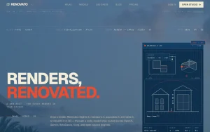 Renovato homepage page homepage screenshot, image generation AI tool