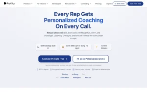 RepEdge.ai homepage — screenshot of the productivity & writing AI tool, 2026-10-02