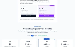 RepoClip pricing page homepage screenshot, video AI tool