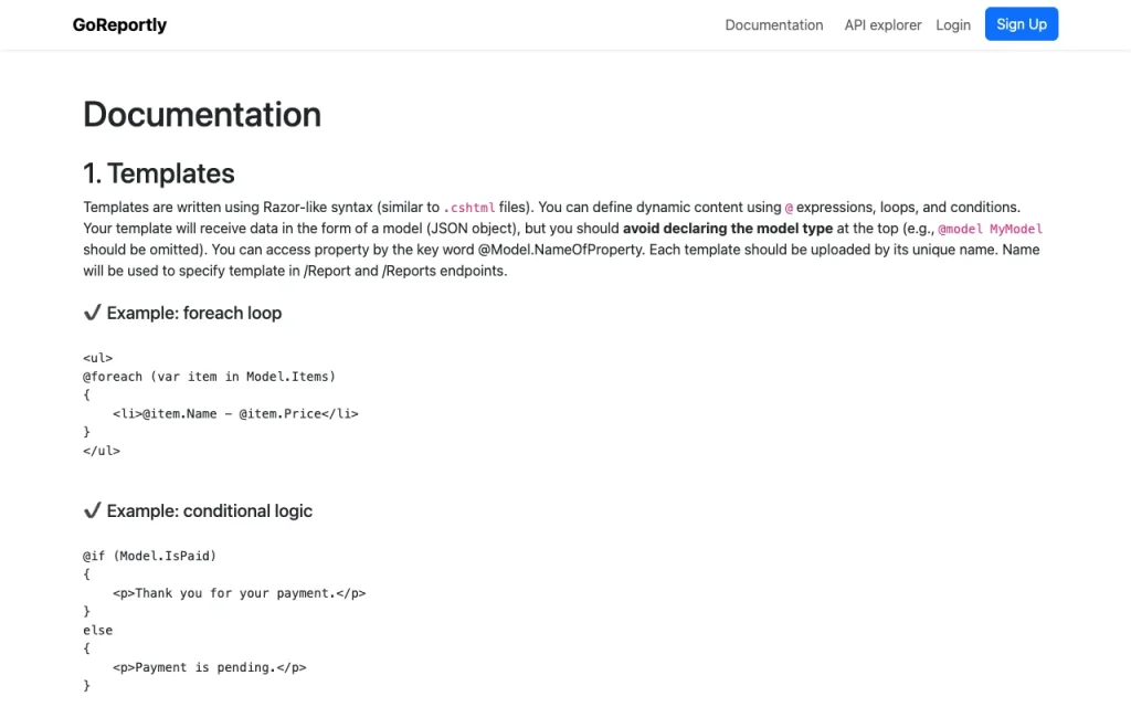 GoReportly Dokumentation – Screenshot des KI-Tools produktivität & schreiben, Oct 2, 2026