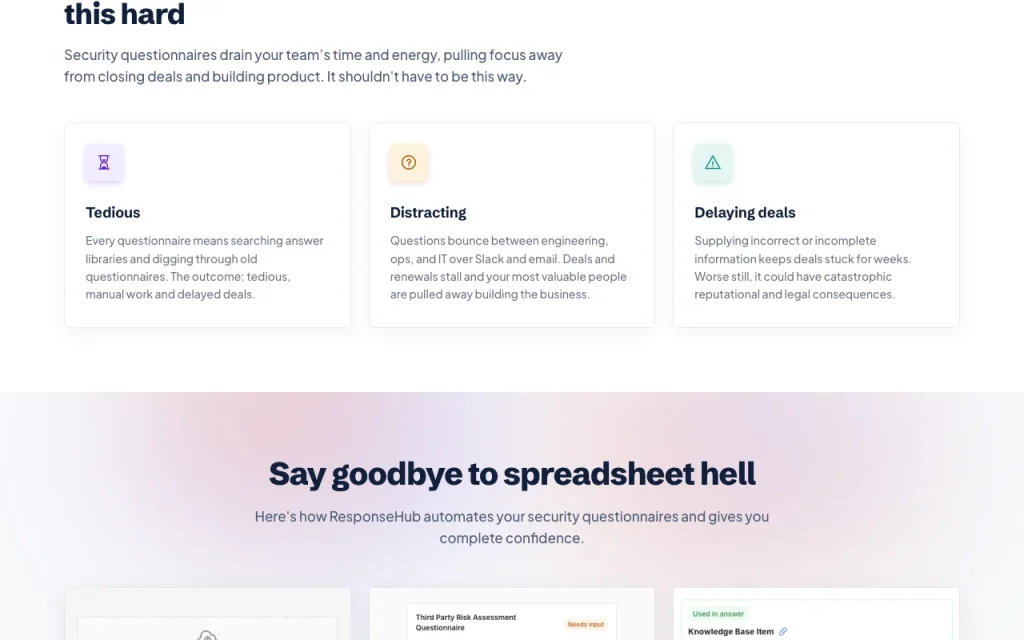 ResponseHub homepage — screenshot of the productivity & writing AI tool, Oct 2, 2026