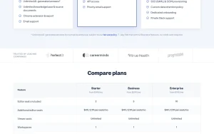 ResponseHub pricing page with plans and prices — screenshot of the productivity & writing AI tool, 2026-10-02