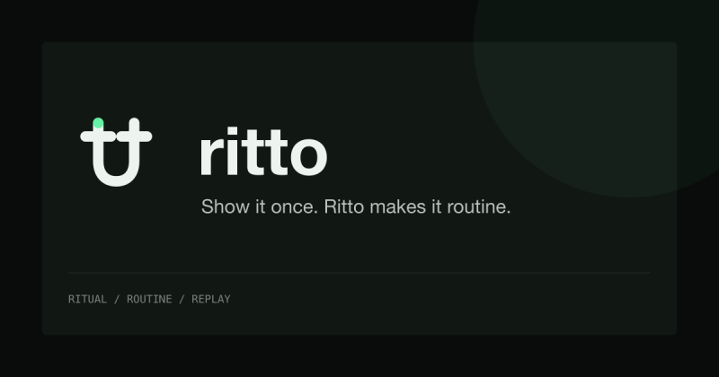 Captura de la página de inicio de Ritto AI, herramienta de IA productividad y escritura