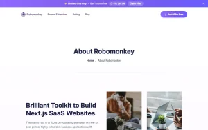 Robomonkey about page — screenshot of the coding AI tool, 2026-10-02