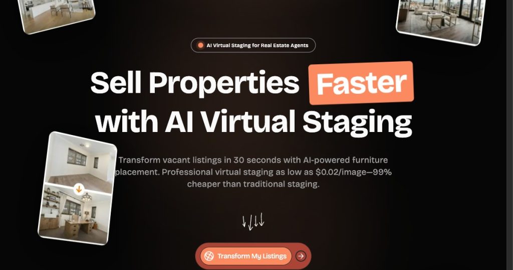 RoomX AI homepage screenshot, image generation AI tool