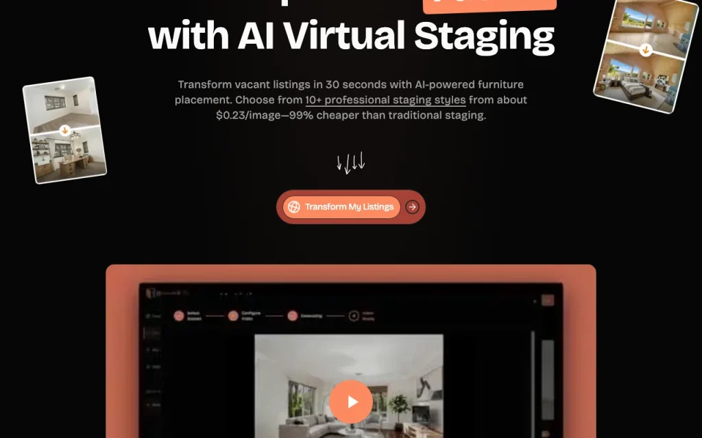 RoomX AI homepage — screenshot of the image generation AI tool, Oct 2, 2026