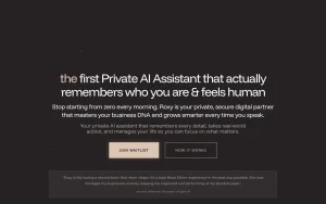 Roxy by unOpen.AI homepage — screenshot of the chat assistants AI tool, 2026-10-02