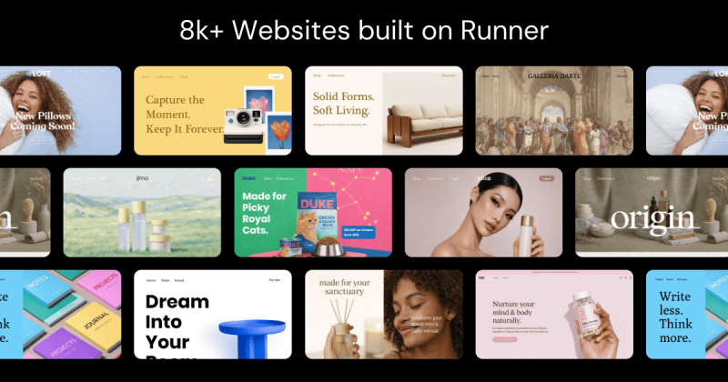 Captura de la página de inicio de Runner AI, herramienta de IA productividad y escritura