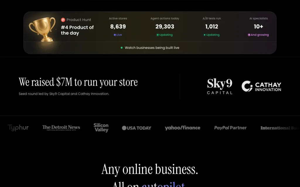 Runner AI homepage — screenshot of the productivity & writing AI tool, Oct 1, 2026