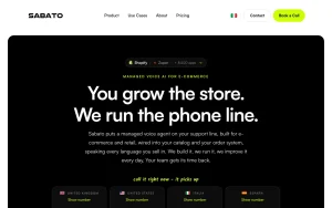 Sabato AI homepage — screenshot of the audio & voice AI tool, 2026-10-02