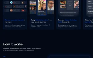 Sandcastles homepage — screenshot of the video AI tool, 2026-10-02