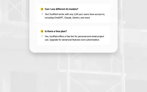 Scaffold FAQ page — screenshot of the productivity & writing AI tool, 2026-10-02