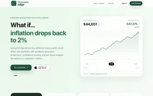 Scenario Edge homepage page homepage screenshot, research & search AI tool