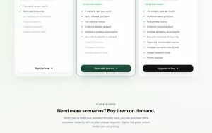 Scenario Edge pricing page homepage screenshot, research & search AI tool