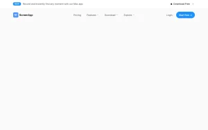 ScreenApp pricing page with plans and prices — screenshot of the productivity & writing AI tool, 2026-10-02