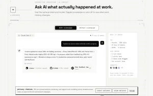screenpipe homepage — screenshot of the productivity & writing AI tool, 2026-10-01
