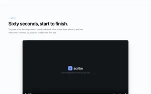 scribe homepage — screenshot of the coding AI tool, 2026-10-02