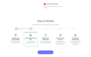 ScriberGPT homepage page homepage screenshot, audio & voice AI tool