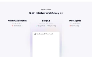 Script.it homepage — screenshot of the productivity & writing AI tool, 2026-10-01