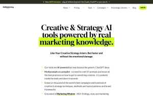 Selfstorming about page — screenshot of the productivity & writing AI tool, 2026-10-02