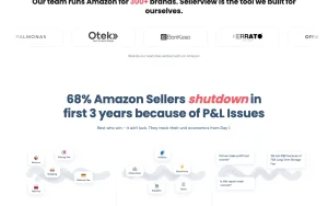 Sellerview.ai homepage page homepage screenshot, productivity & writing AI tool
