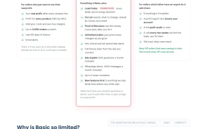 Sellerview.ai pricing page homepage screenshot, productivity & writing AI tool