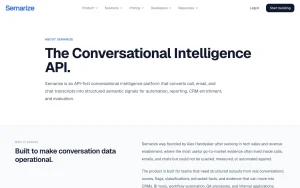 Semarize about page — screenshot of the productivity & writing AI tool, 2026-10-02