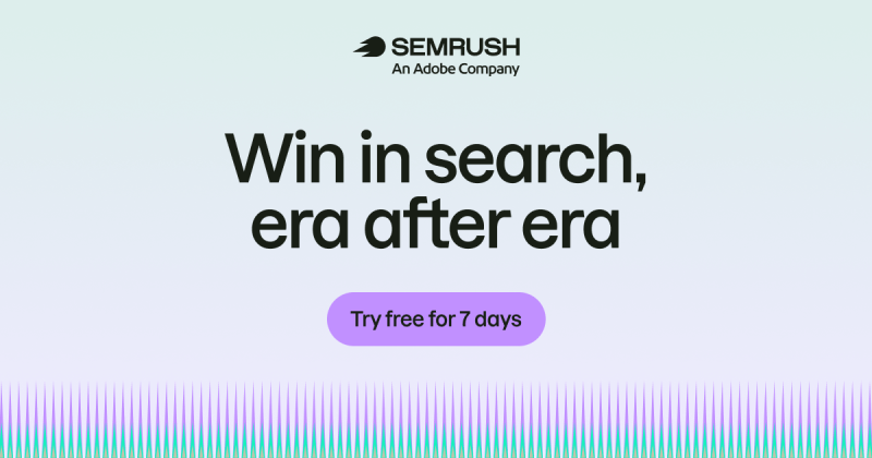 Semrush One homepage screenshot, research & search AI tool