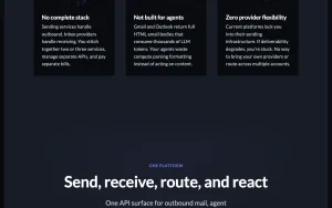 Sendmux homepage — screenshot of the productivity & writing AI tool, 2026-10-01